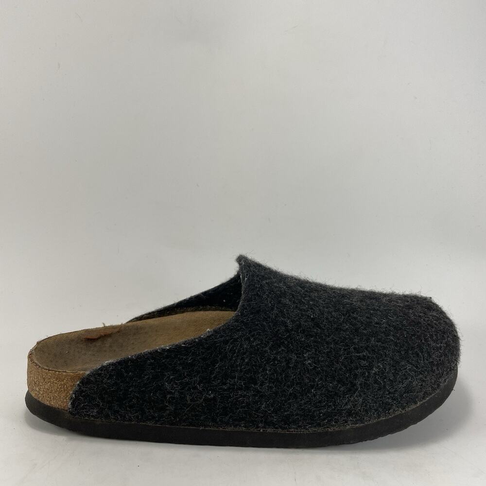 Birkenstock Amsterdam Clogs Womens Size 38/US 7-7.5 Anthracite Grey Wool Felt